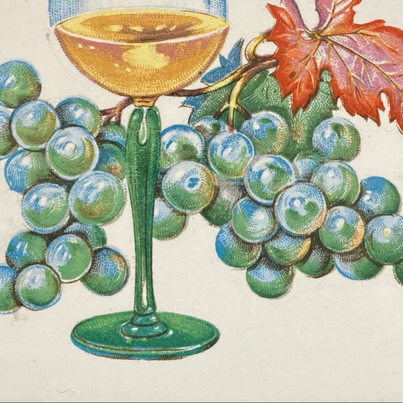 Vintage Enesco Wine and Grapes Tile Trivet - Picture 3 of 8